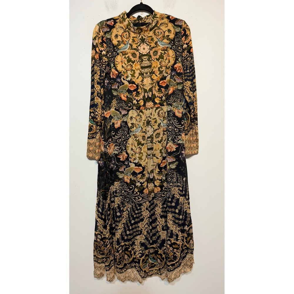 NWT Soft Surroundings Kalista Maxi Dress Size Medium Elegant Icon Scarf Whimsy - Picture 2 of 9